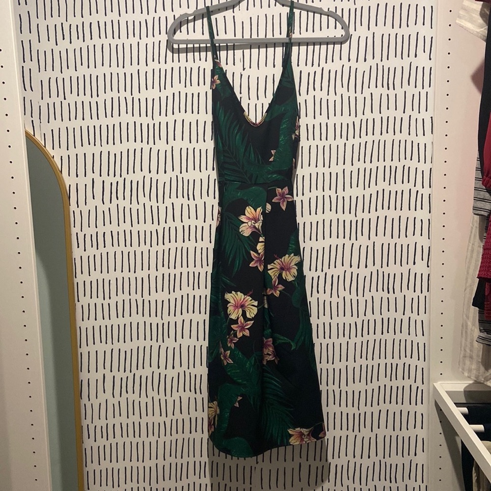 Spaghetti Strap Tropical Dress